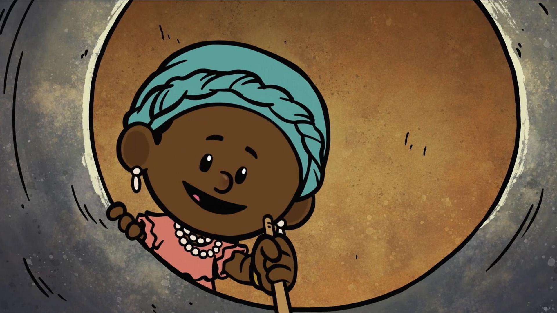 Madam C.J. Walker shows the trio that working hard can help make your dreams come true.