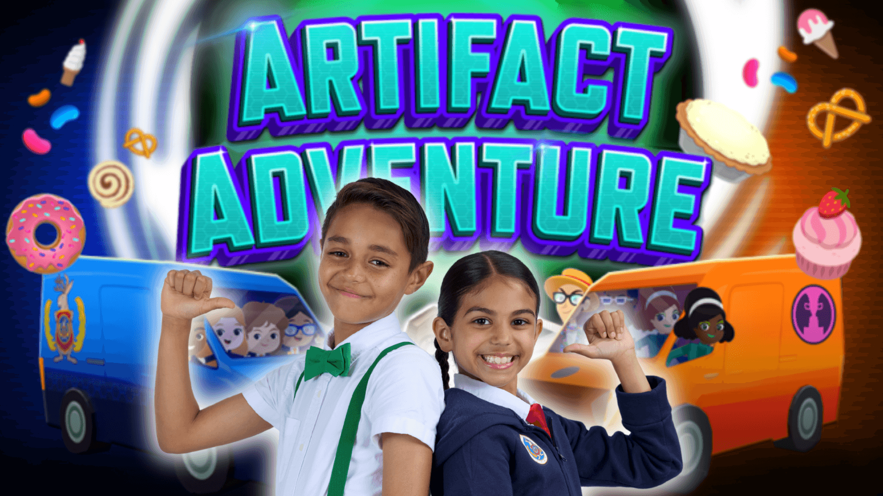 Oaklynn visits Olindo's lab to face off in "Artifact Adventure" from Odd
Squad.