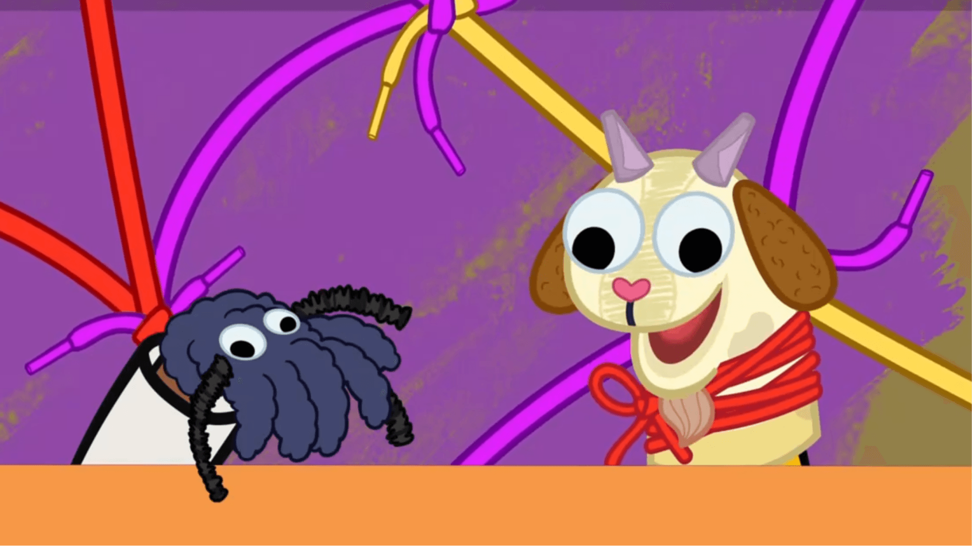 Lyla and Luke perform an Anansi and Goat folktale puppet play for Jamaica Day.