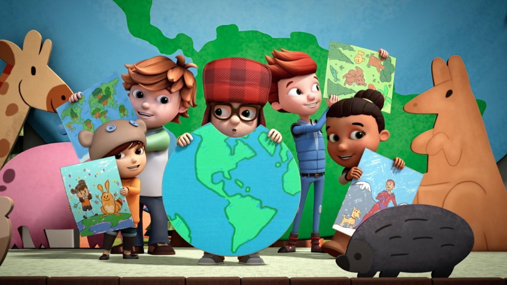 It's Carrot's birthday! / The kids prepare posters for the Earth Day celebration.