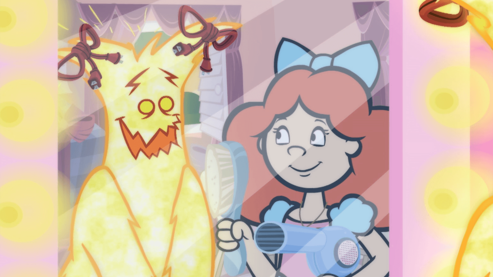 The Energy Monster terrorizes the city./Wordgirl stops Granny May from stealing,