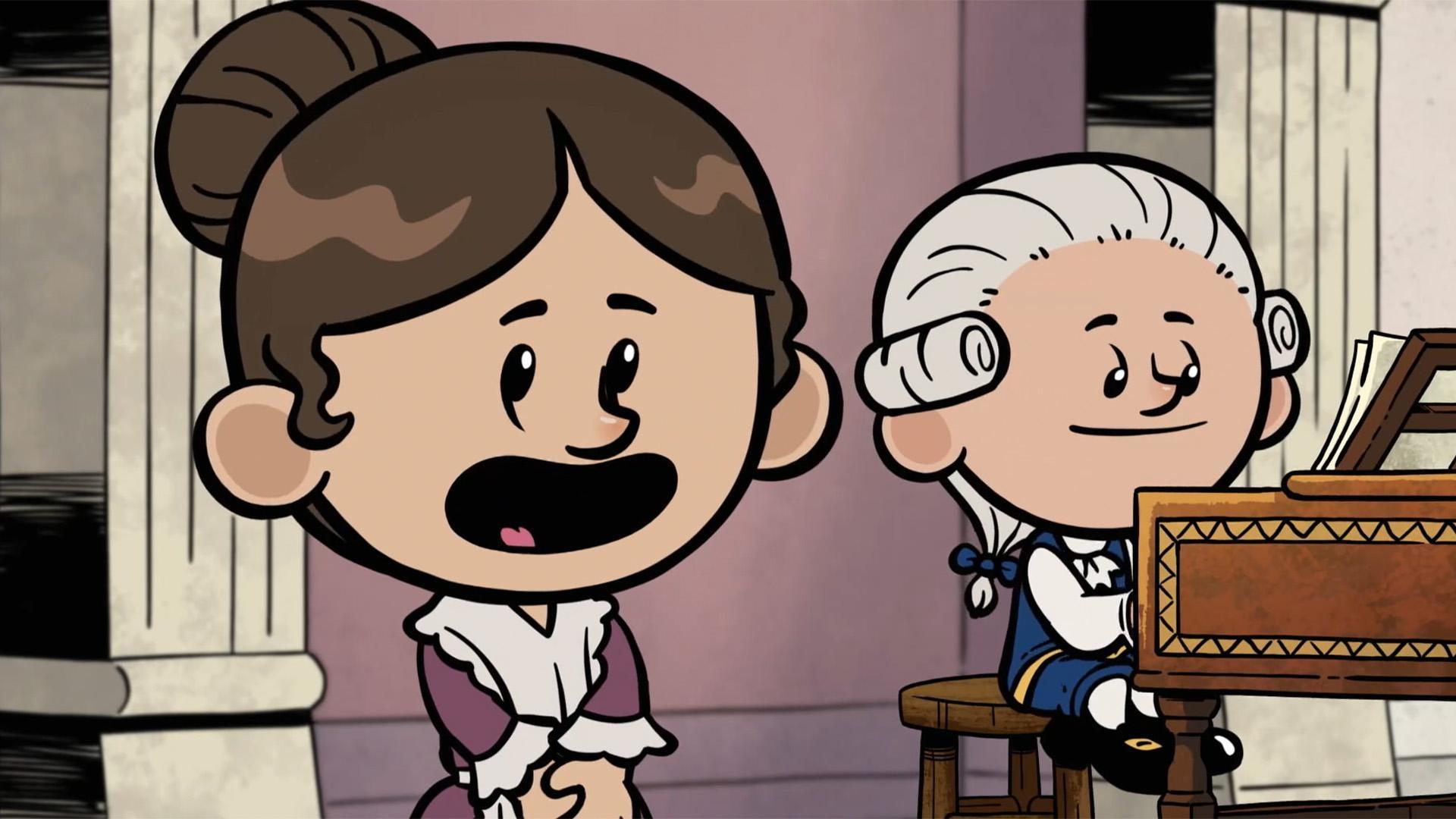 William teaches his sister Caroline how to sing along to his music!