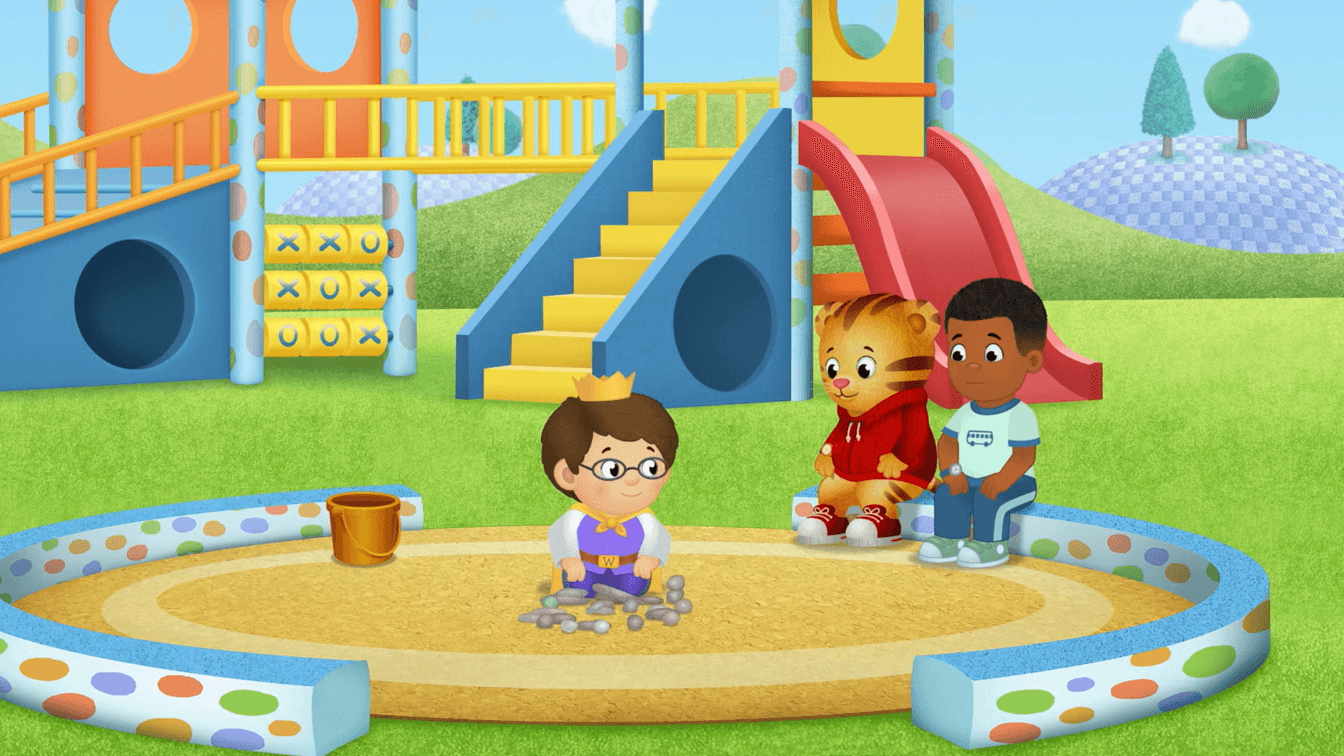 Daniel and Max ask Prince Wednesday if they can play with him at the park.