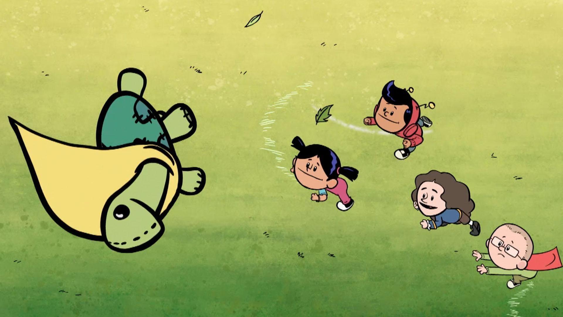 The kids learn about the power of windmills with Isaac Newton!