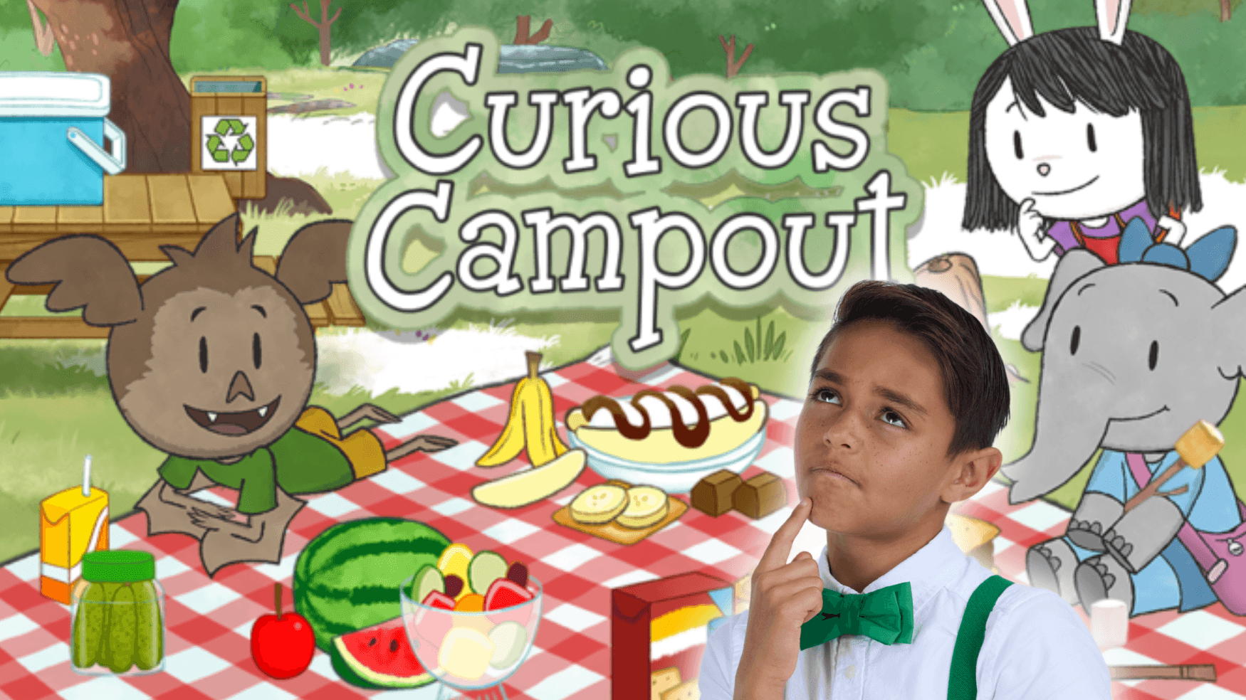 Agents Oaklynn and Olindo are heading to a camp out, so they
prepare by playing "Curious Campout."