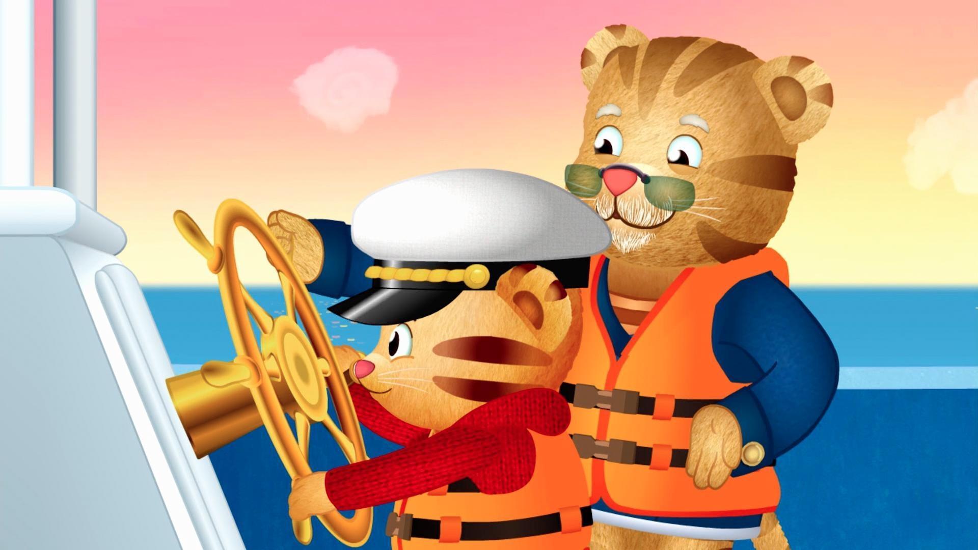 The Tiger family is visits Grandpere's house. / Grandpere takes Daniel on a boat ride.