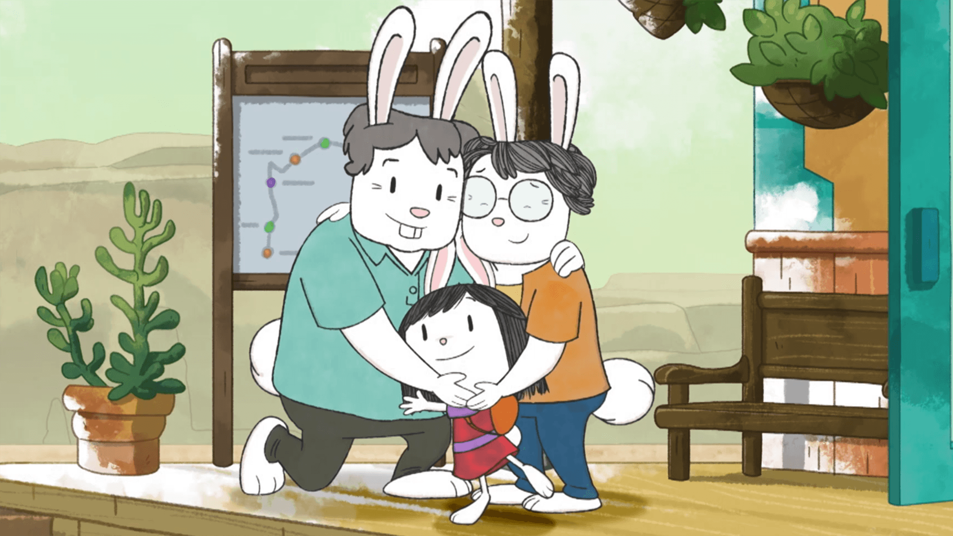 Elinor loves making “Backyard Soup."/Elinor and her friends are selling cupcakes.