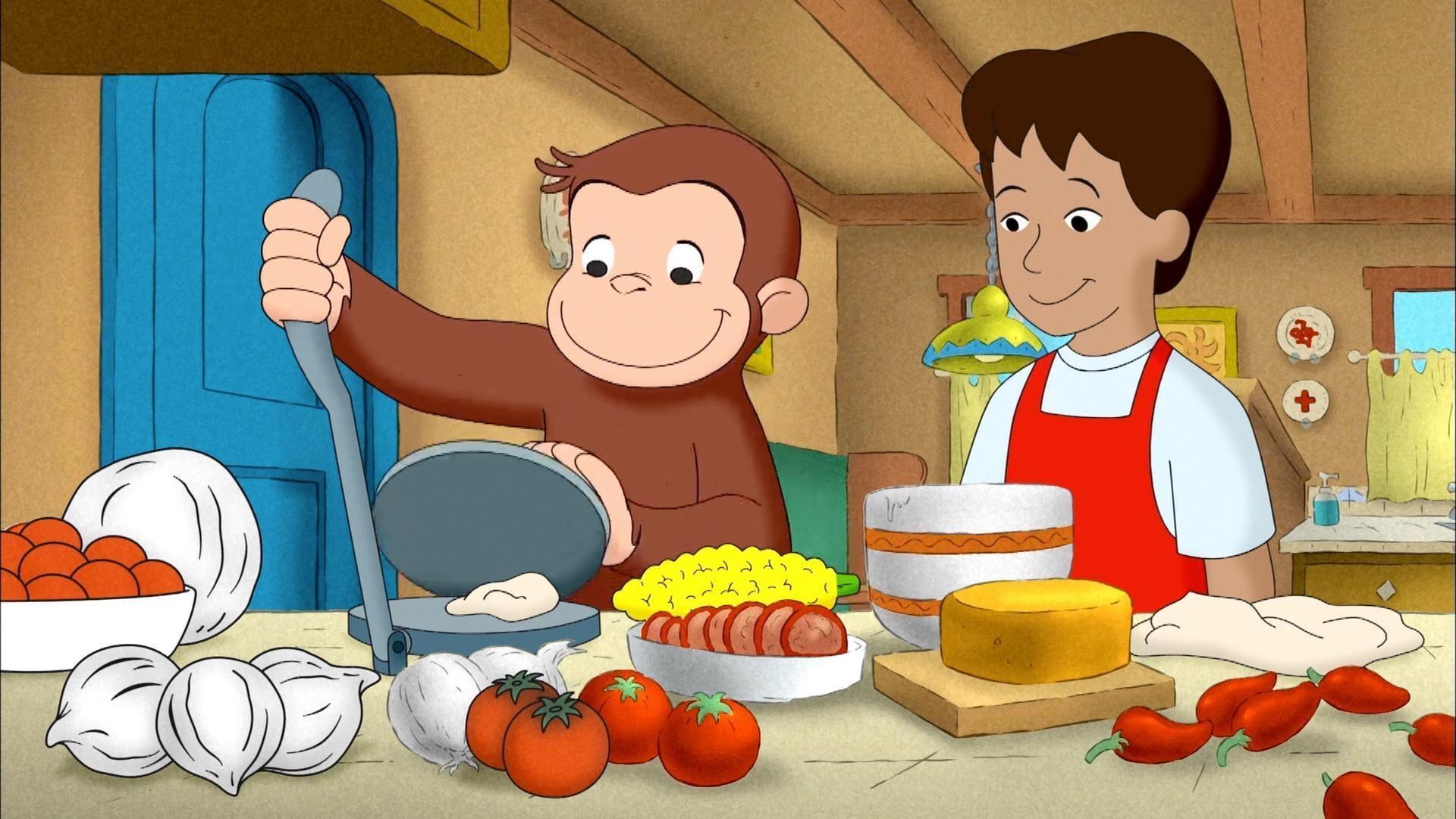 George and the Man are going to Mars! / George and Marco make tortillas.