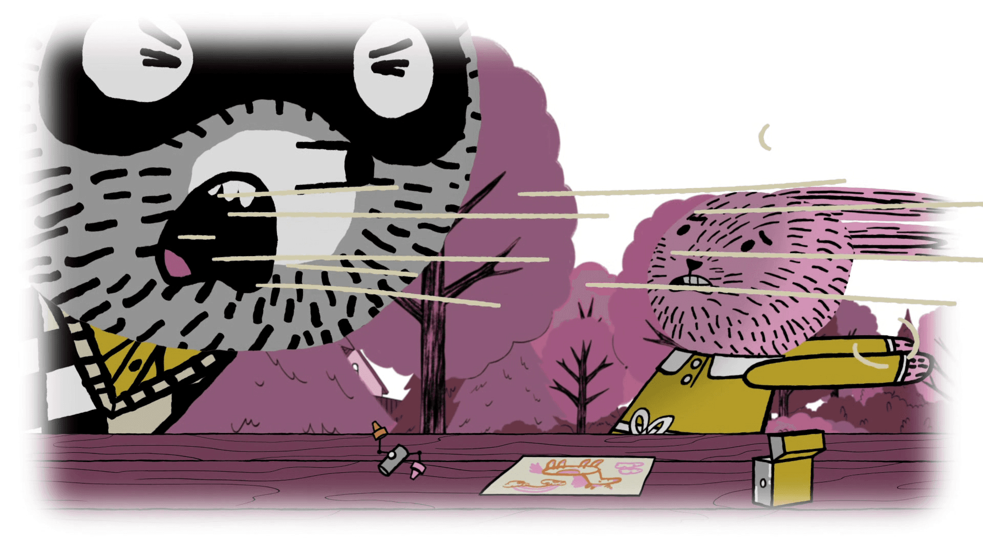 Carl thinks Nico broke his special crayon. / Lotta tries to learn a new instrument.