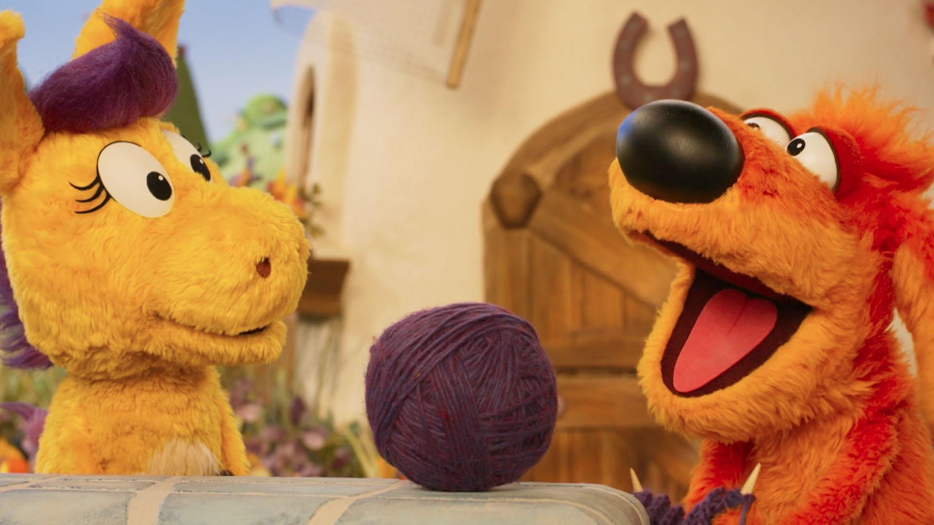 Bob Dog finds his love for fetching again. / The pals make practice fun with a song-dance.