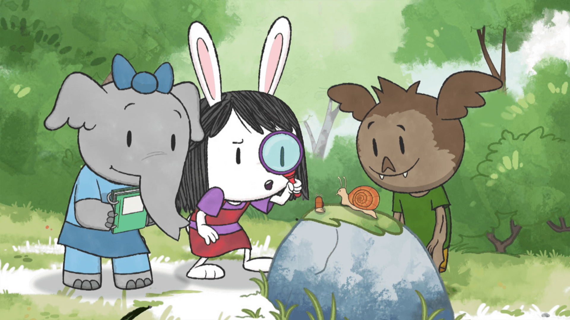 It's time for the Animal Town picnic./Elinor welcomes new members to The Explorer's Club.