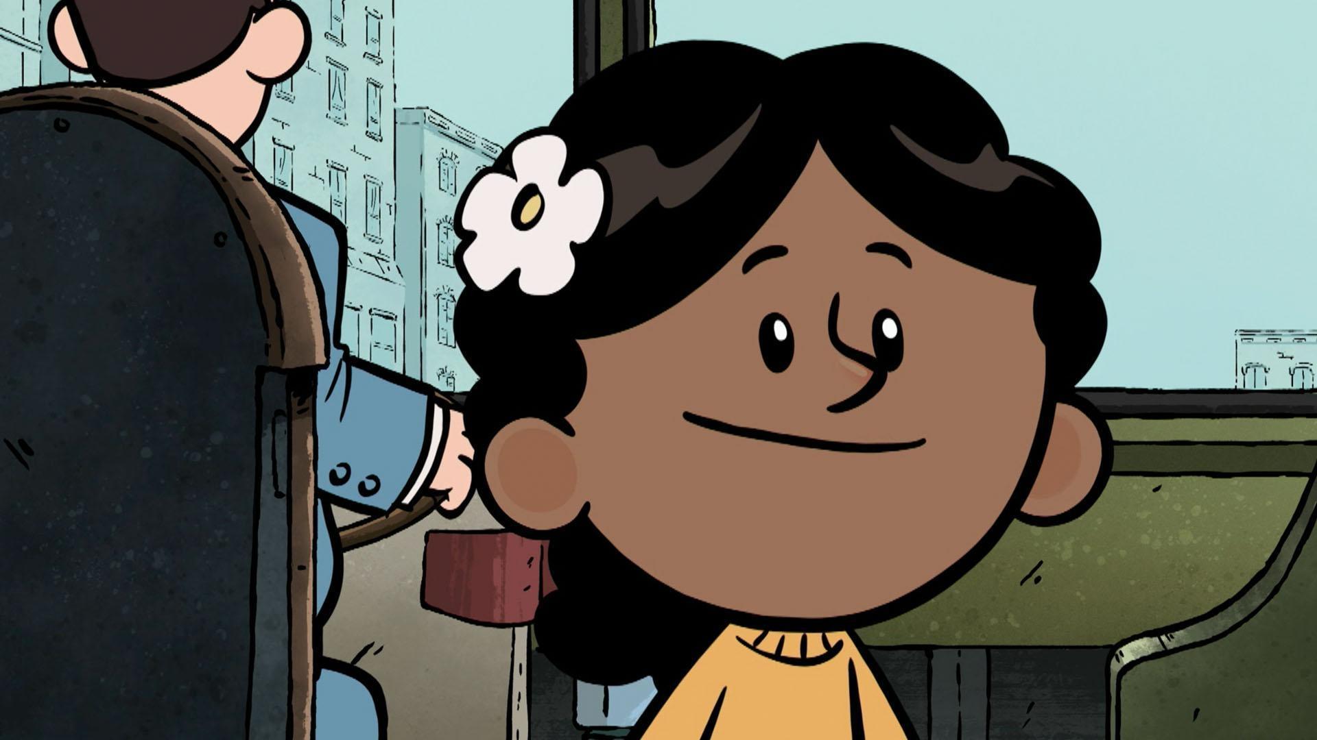 Rosa Parks refuses to give up her seat on the bus.