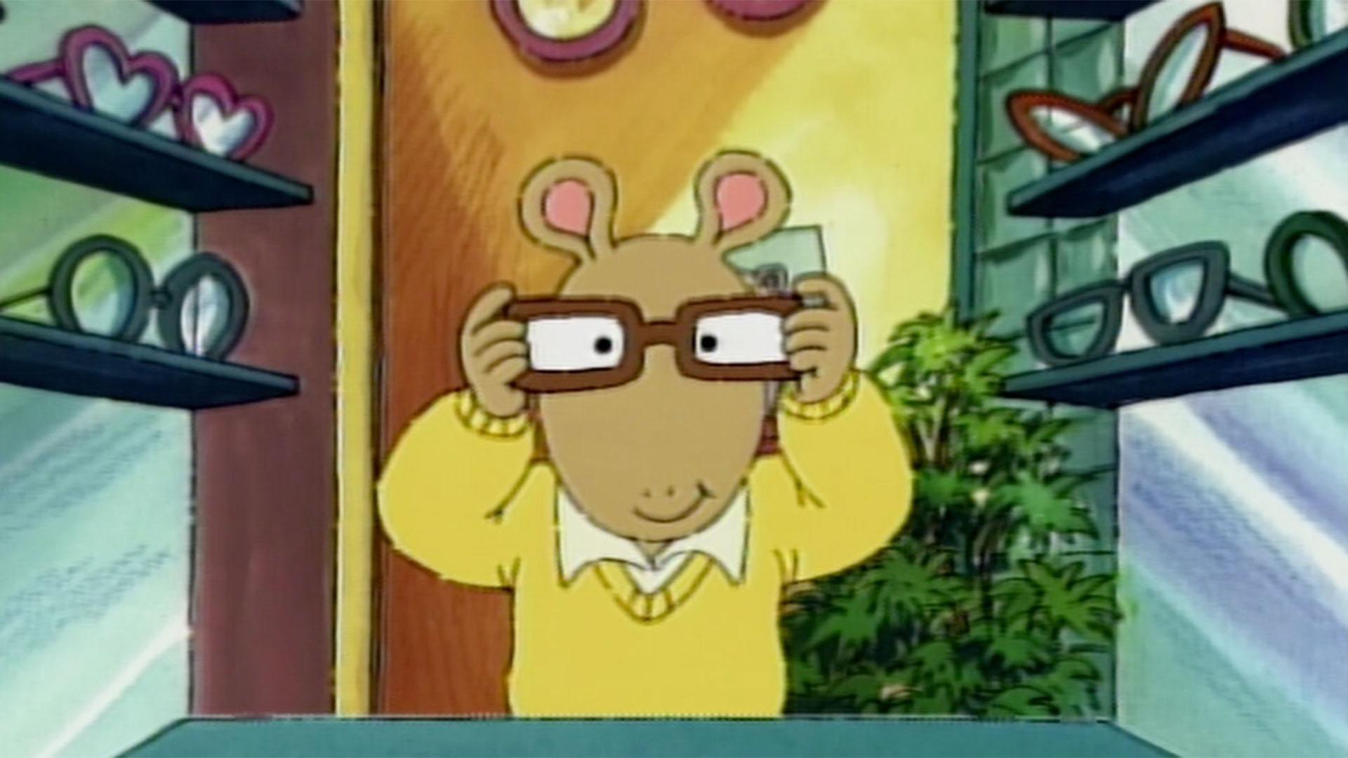 Kids tease Arthur when he gets glasses./Muffy gives Francine a new "look" for Picture Day.