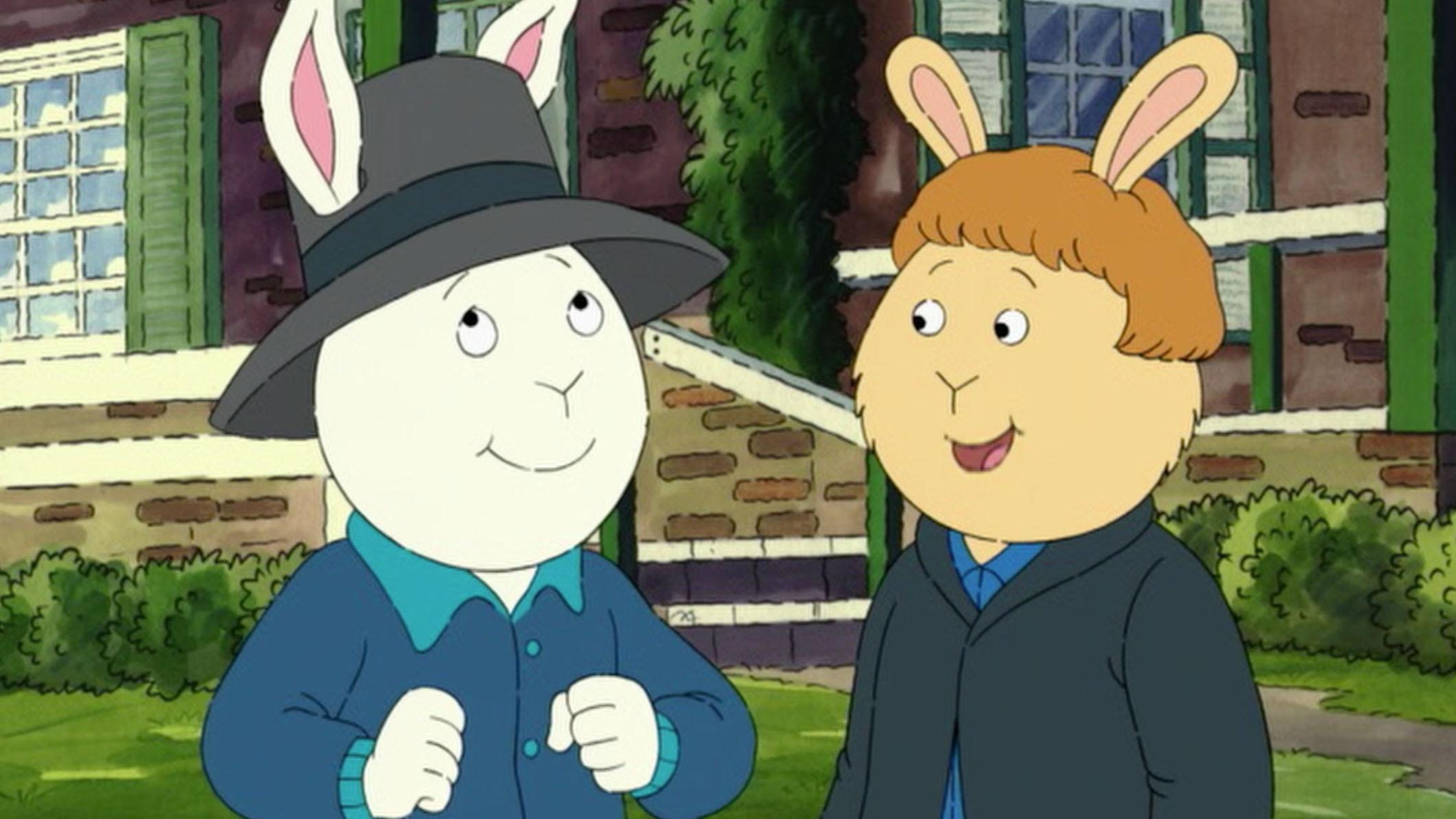 D.W. tries out life as Arthur's big sister./Buster takes a trip to Amish country.
