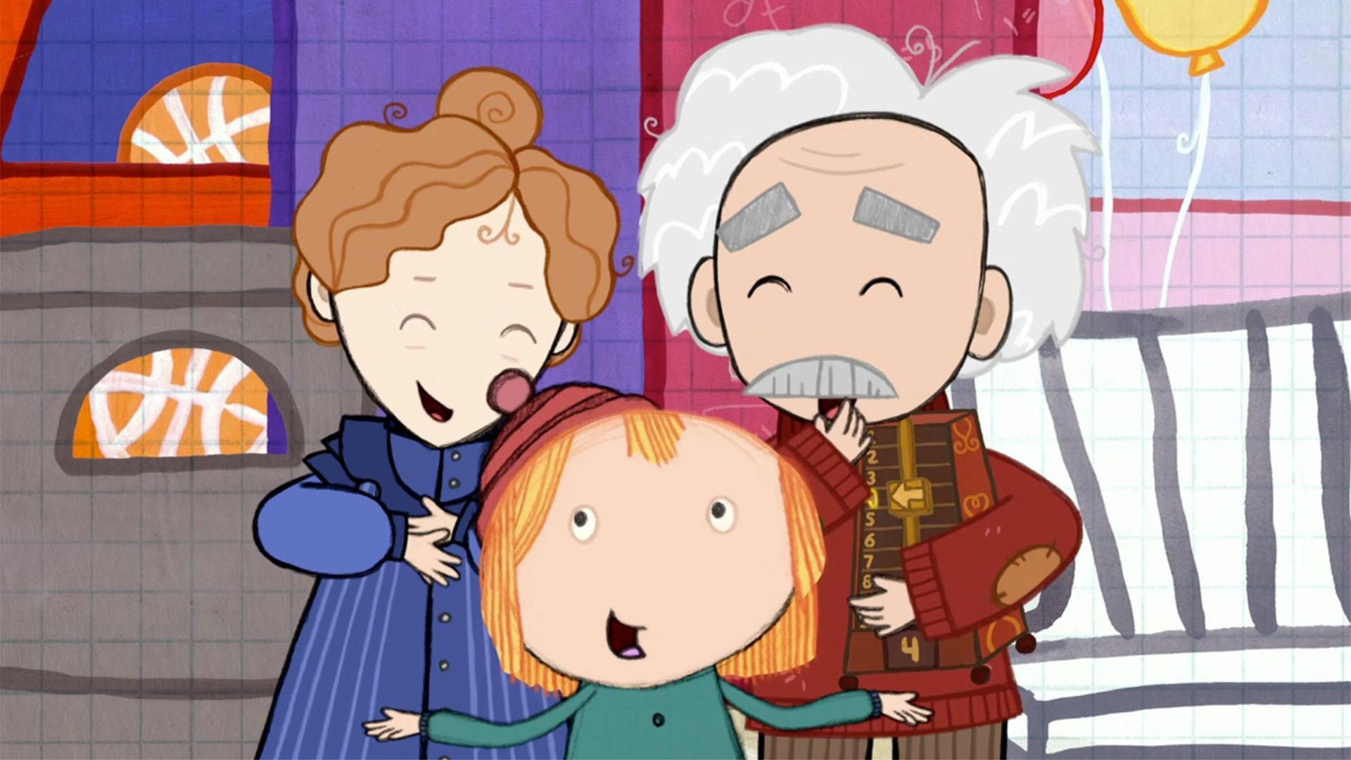 Epidermis seeks a warmer climate. / Albert Einstein helps Peg find Cat in the mall.