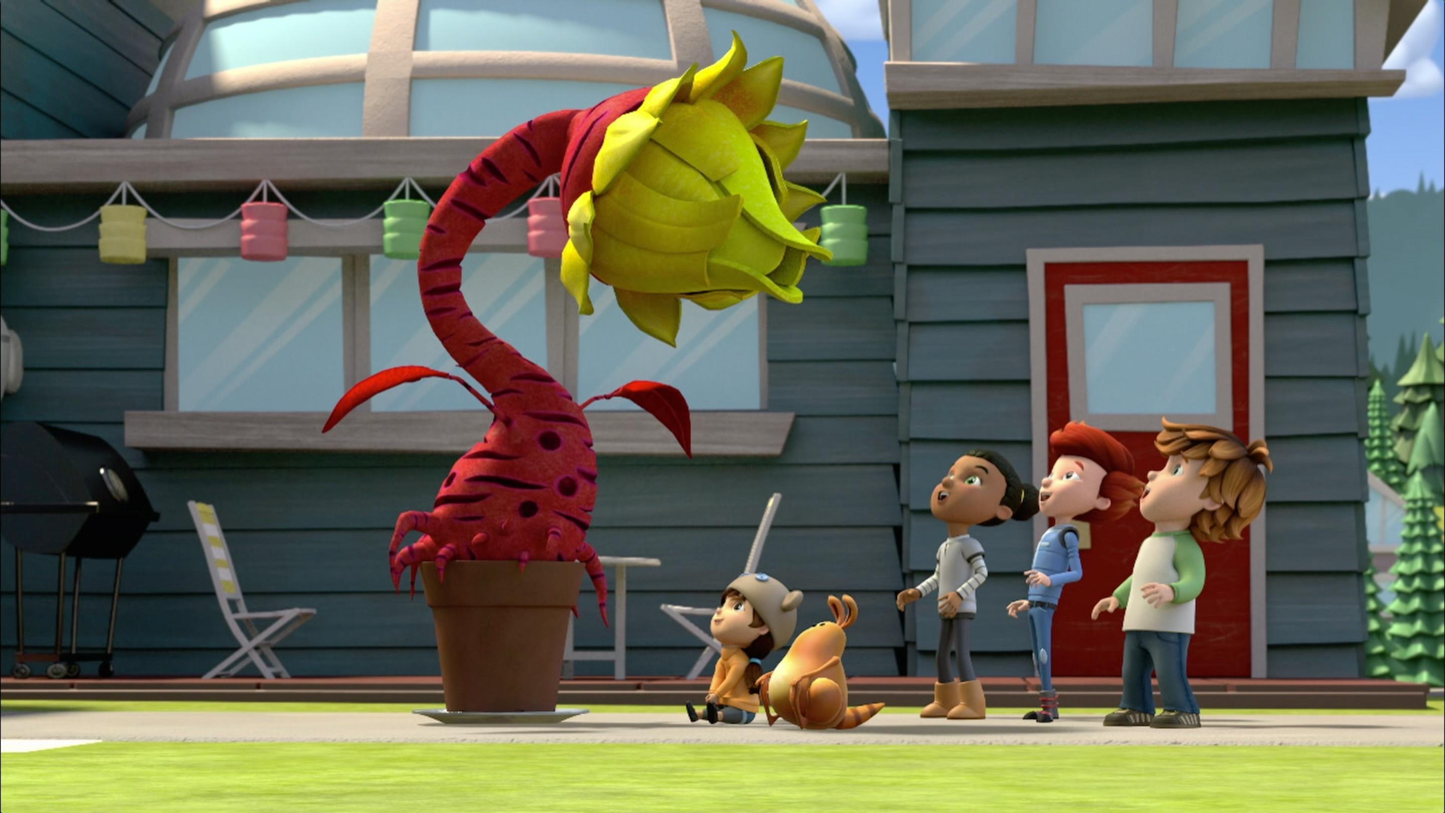 The kids learn how all the planets orbit. / Jet tries to grow a seed from his home planet.