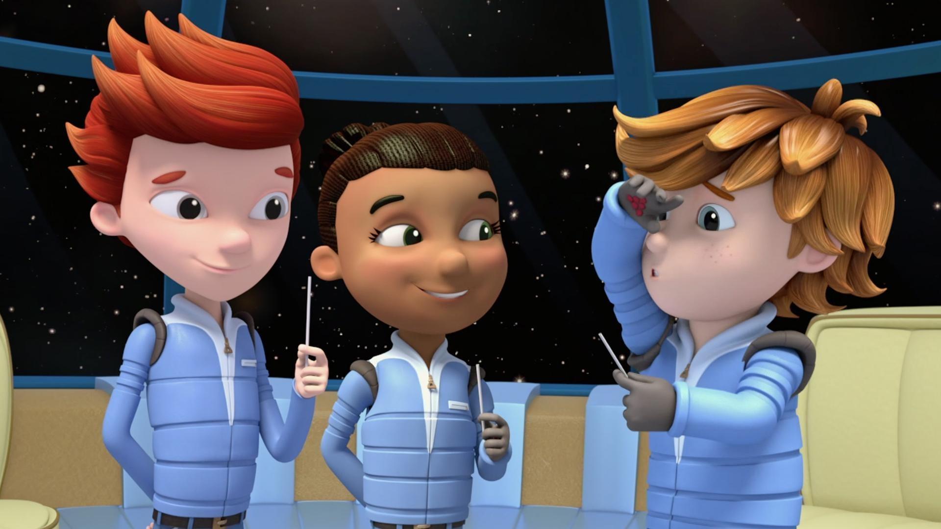 Jet wants to visit Saturn's ice moon, Enceladus. / Jet learns about gravity