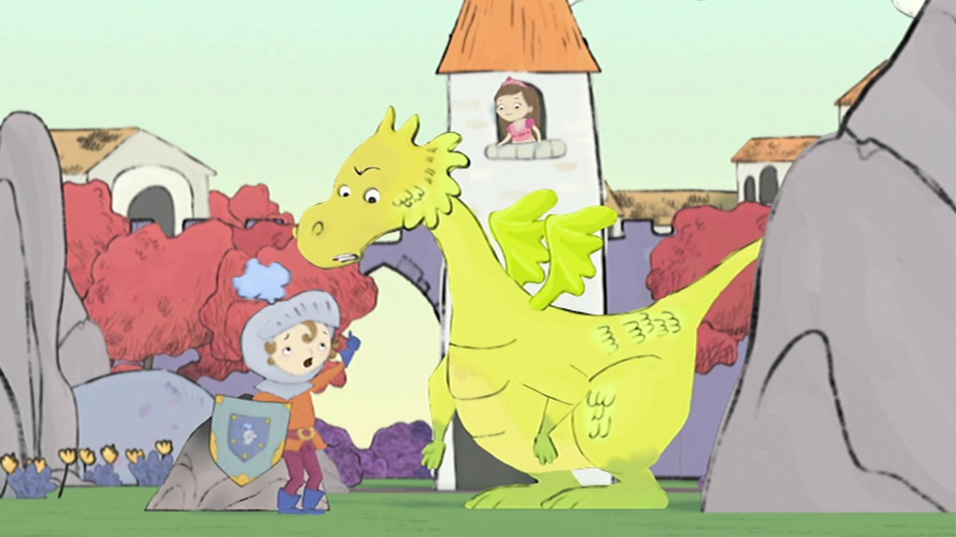Knight George is apprehensive about battling a dragon and rescuing a princess.