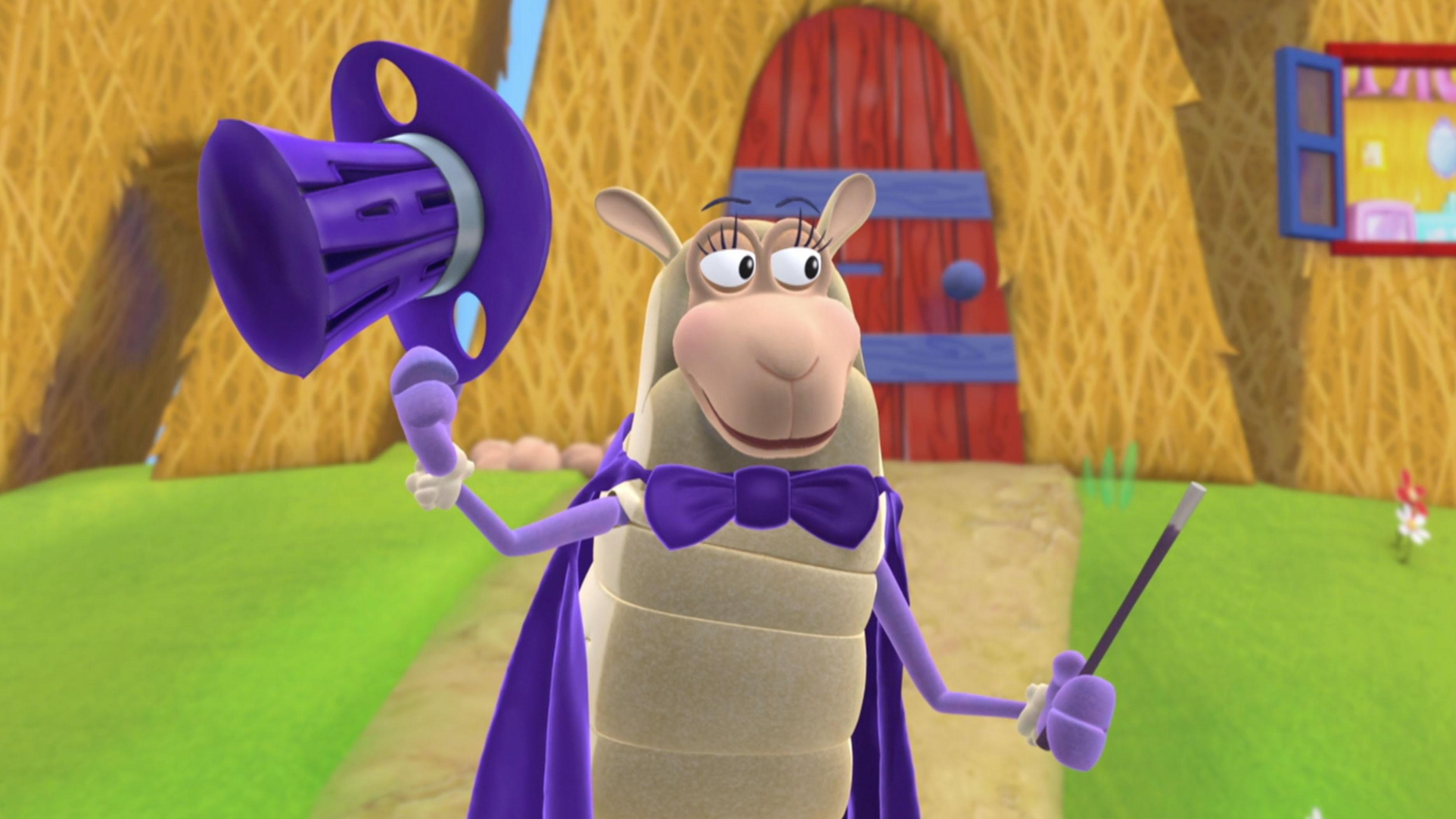 Duck attends his first sleepover party. / Sheep loses her magicians top hat.