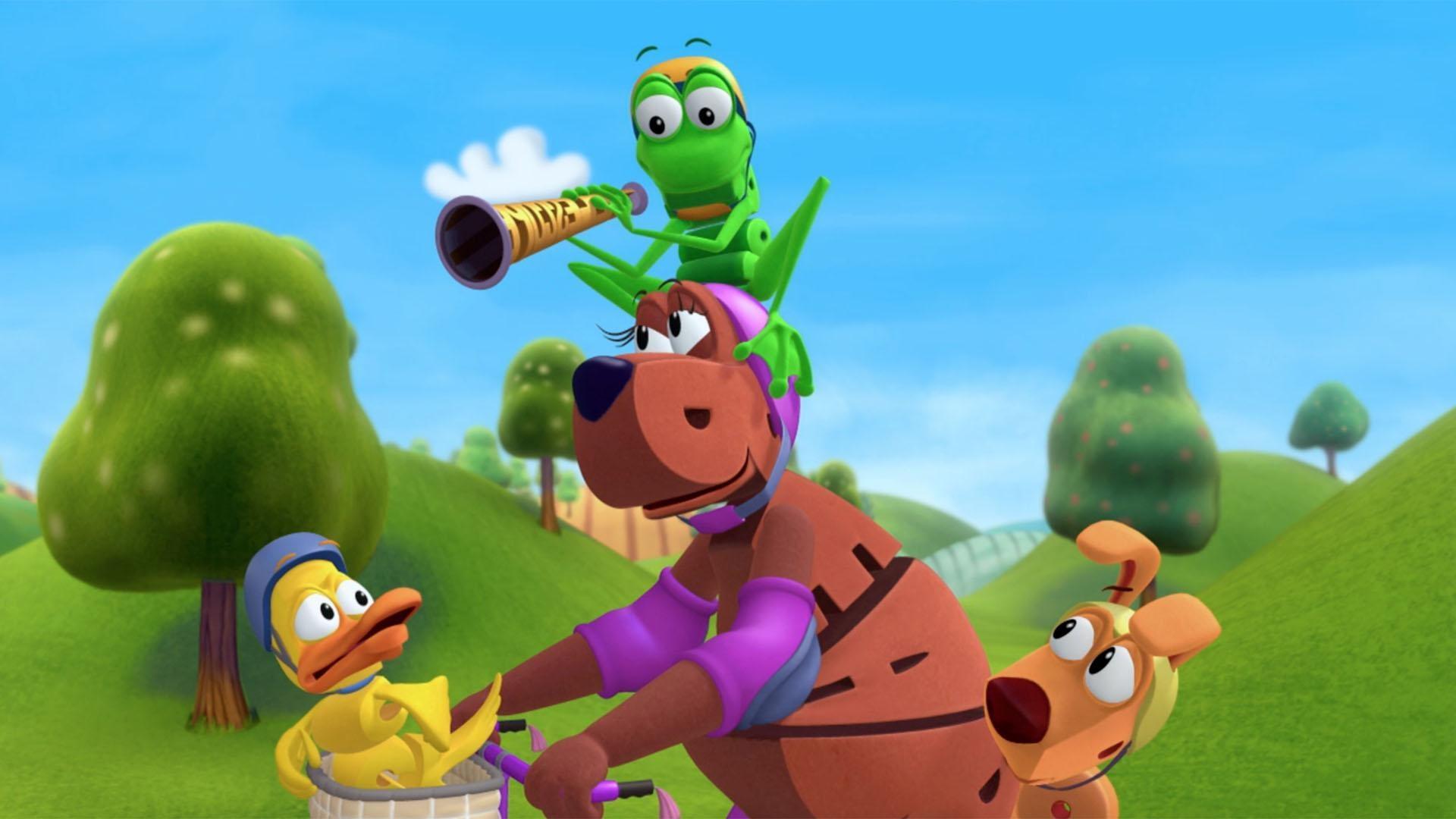 Kangaroo's mail train is headed straight for a broken track. / It's Frog's birthday!