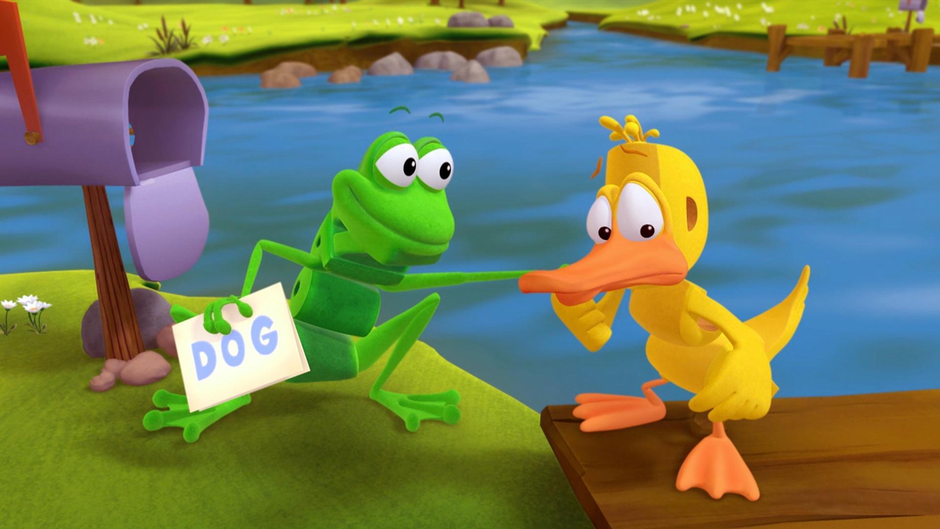 Frog and Duck are invited to a sleepover.