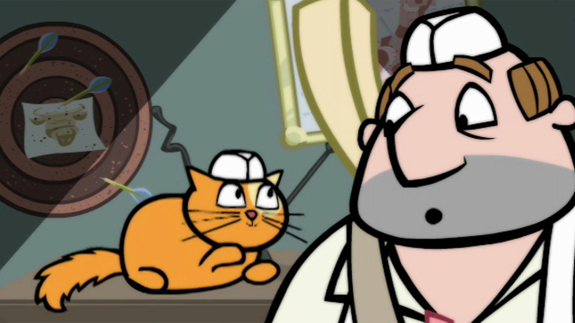 The Butcher recruits an adorable kitten. / Mr. Big invents a vocabulary-altering ray.