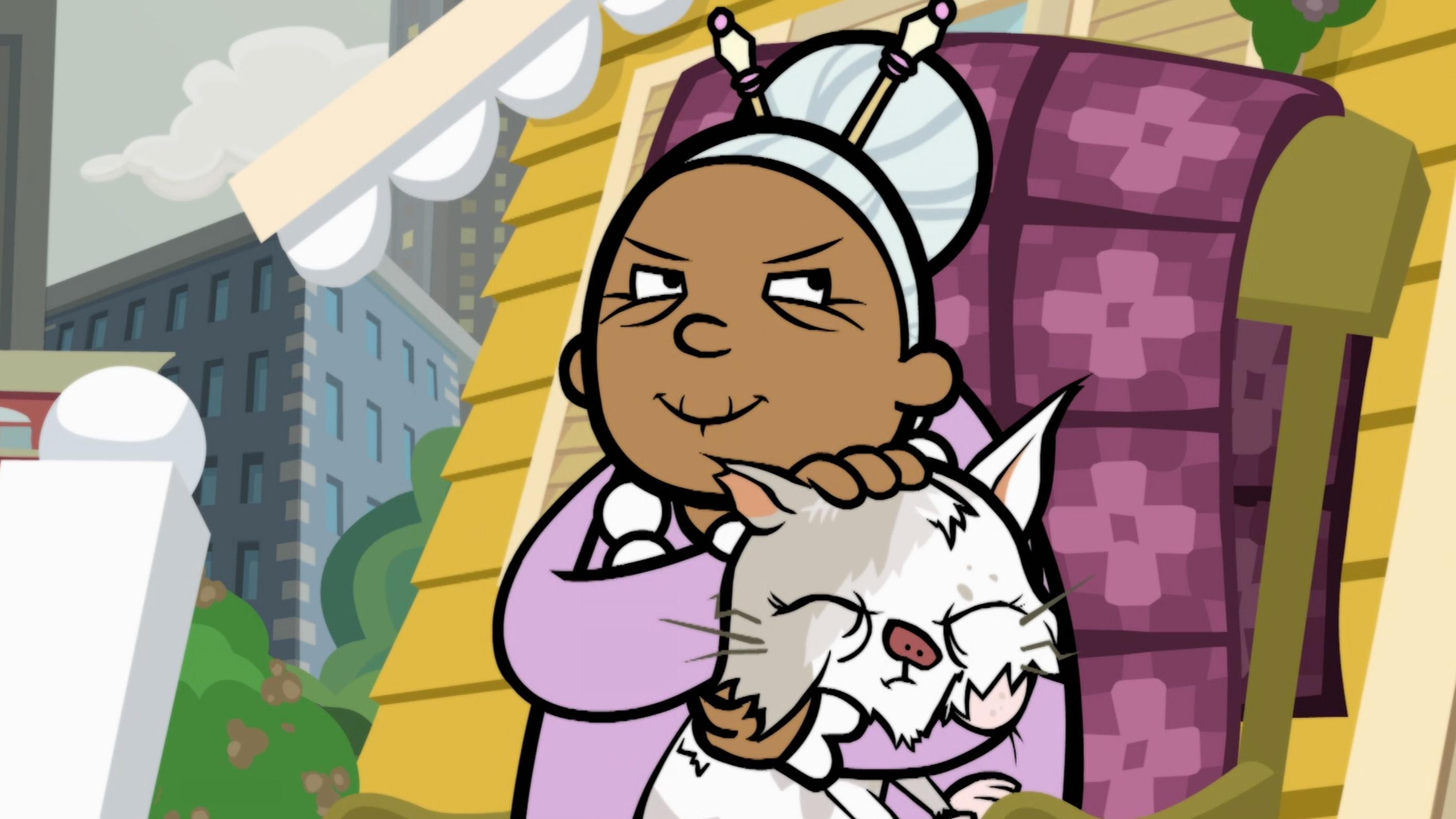 Granny May starts using crazy contraptions. /Tobey, Scoops and TJ vie for a coveted prize.