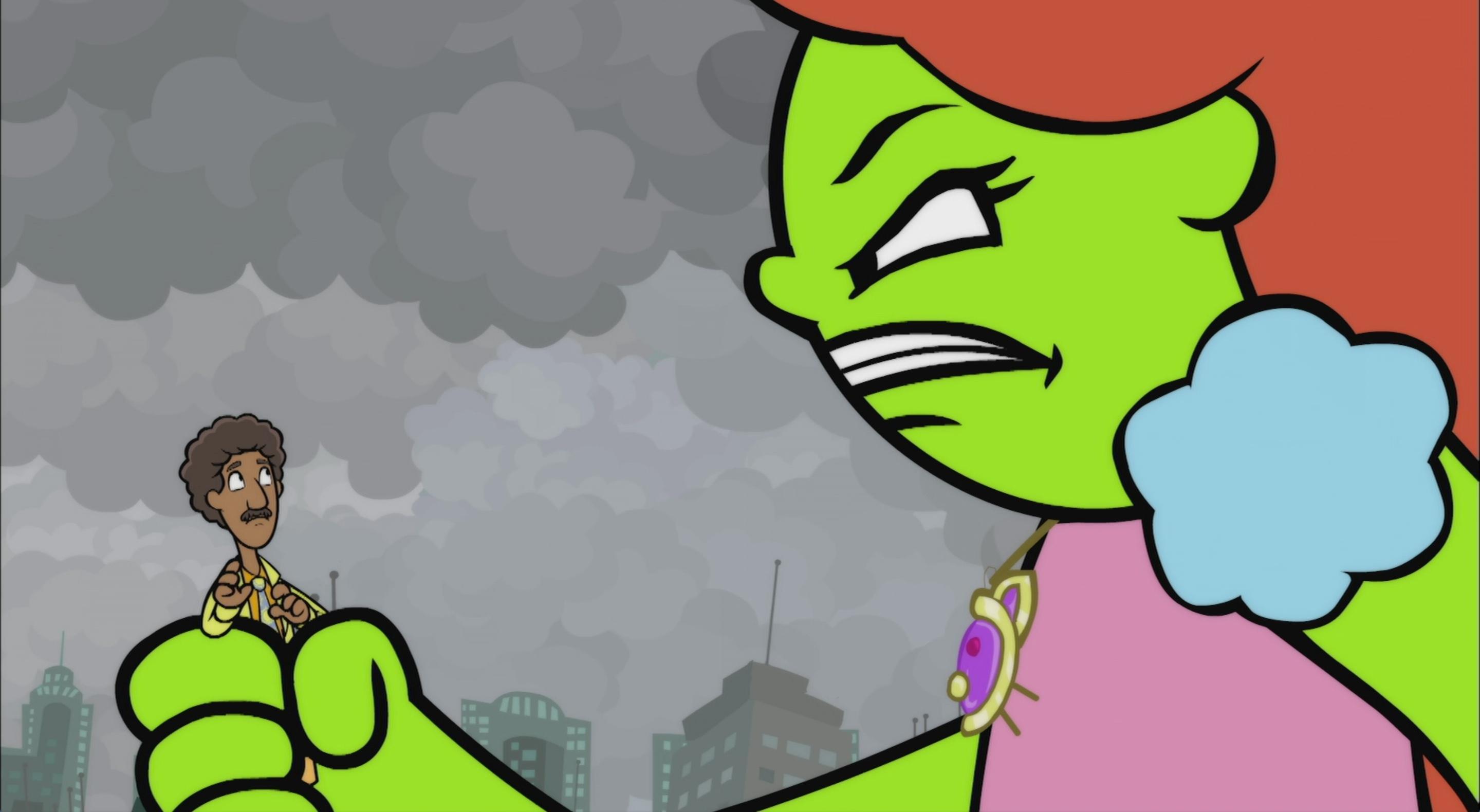 The Birthday Girl kidnaps Sonny Days. / Seymour Smooth is up to something sinister.