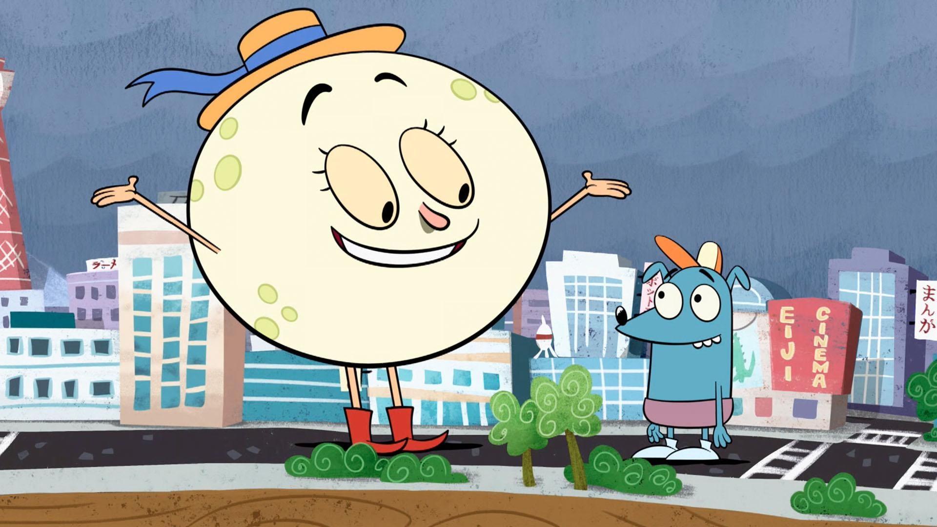 Oh no! Salami Strong can't do his act! / Leo is afraid of Lizardzilla movies.