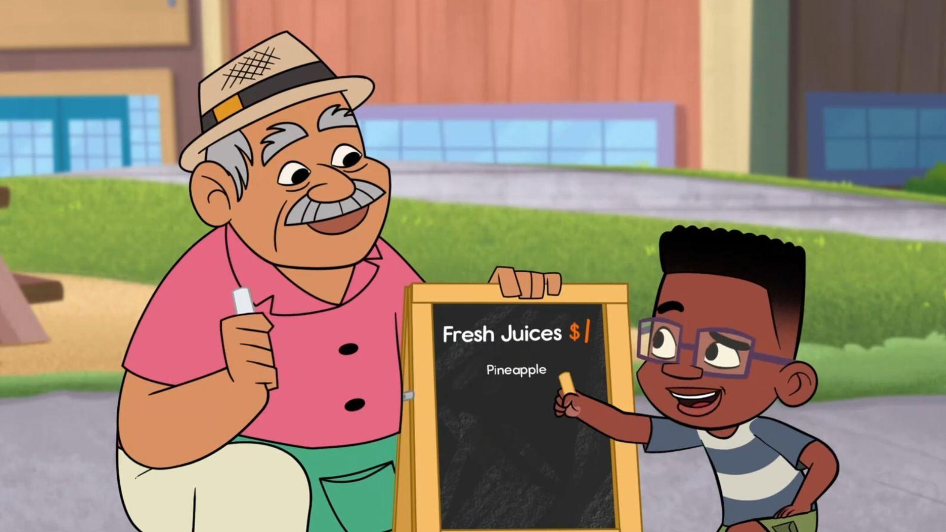 Phoebe & Jay buy juice from Mr. Aguilar.