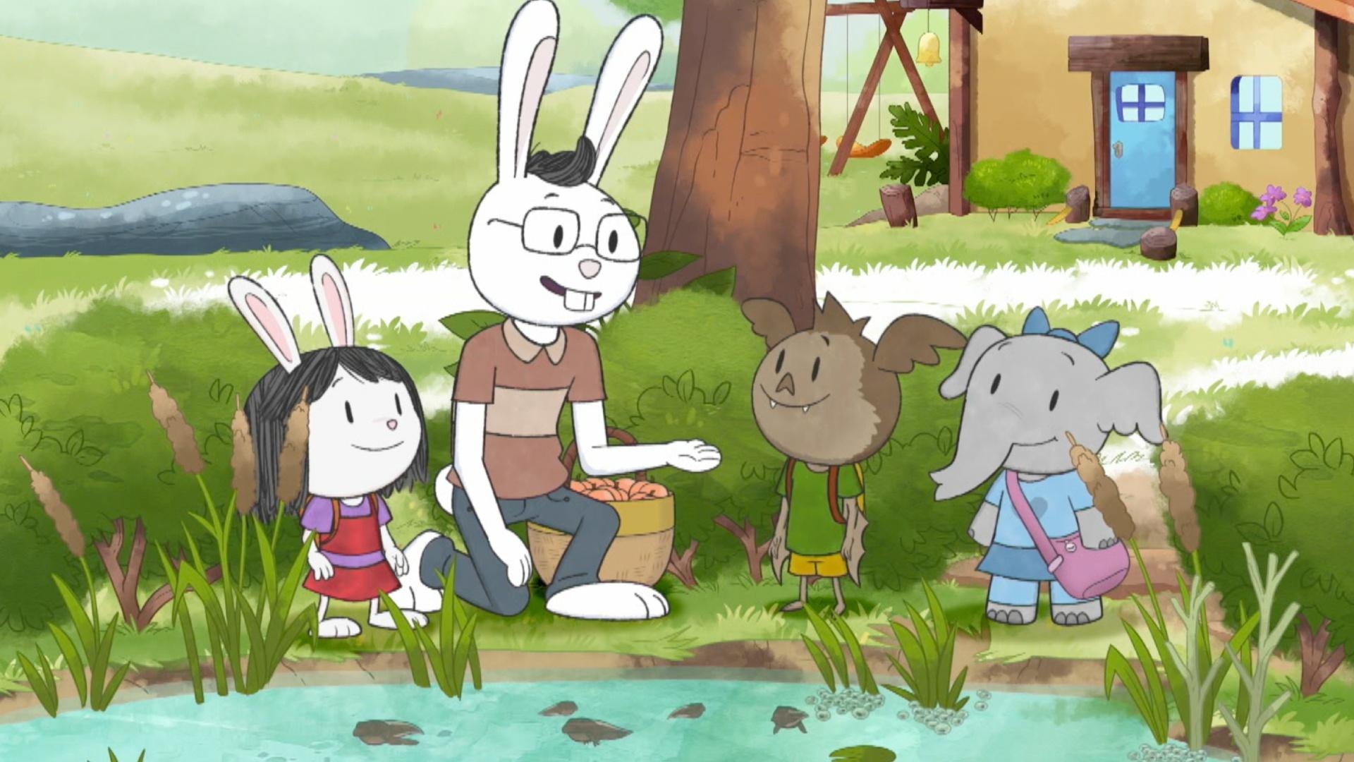 Elinor's new fish friend has grown legs! / The kids come up with a special dance routine.