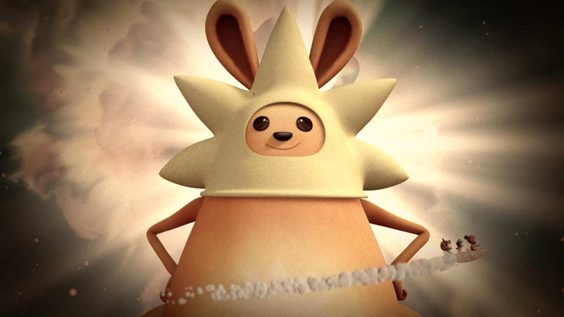 Mindy is intrigued by Pluto's "heart" of ice./Sydney directs the kids in a backyard movie.