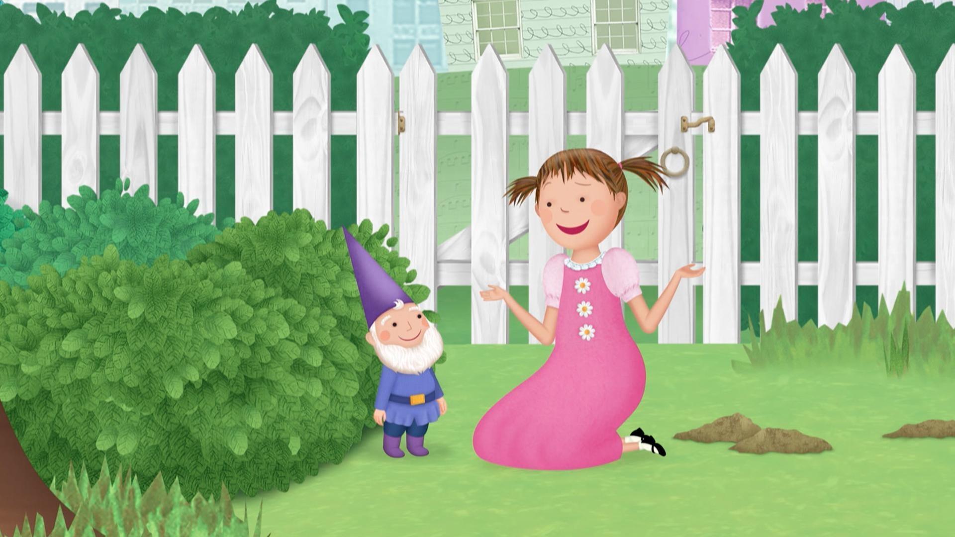 Pinkalicious meets Norman the garden gnome!/Peter gets discouraged when he makes mistakes.