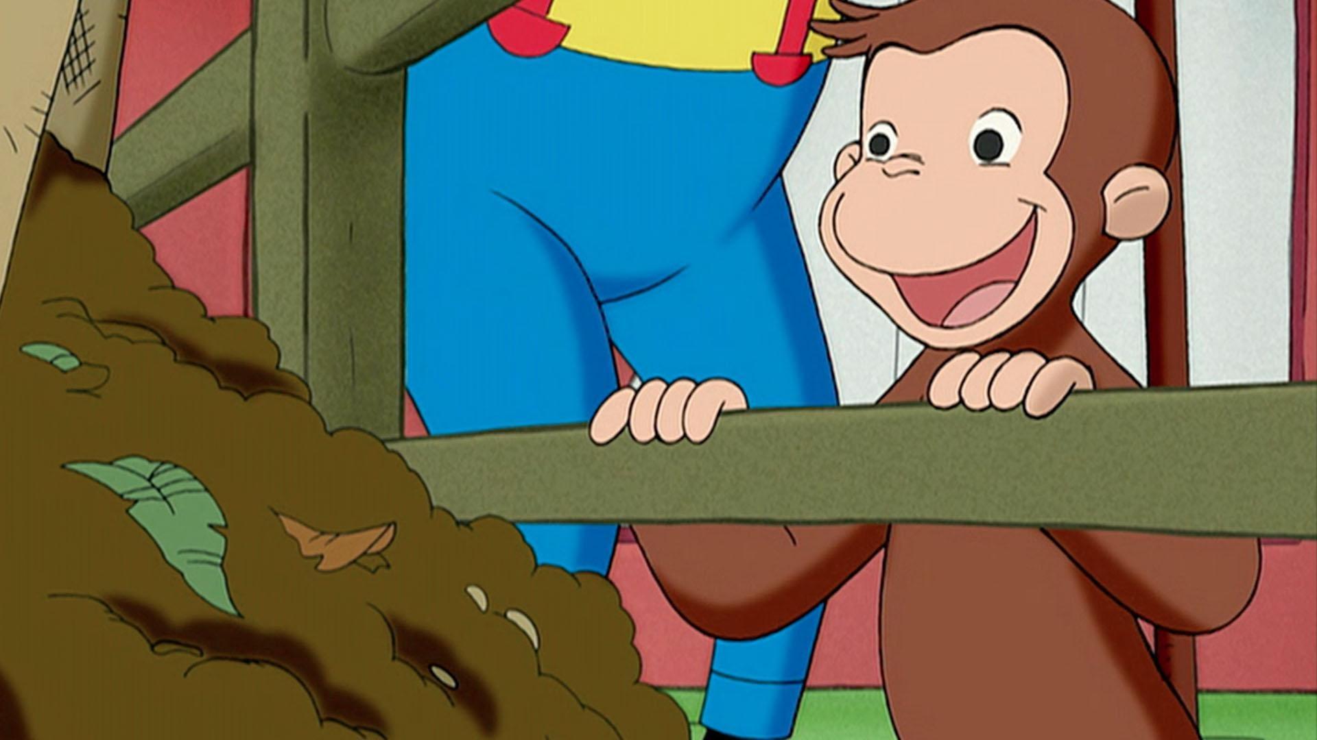 George makes compost. / It's "Reuse Your Junk" Day.
